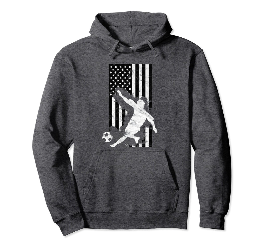 Simple Soccer Player Distressed Hoodie - Fun Novelty Design Unisex