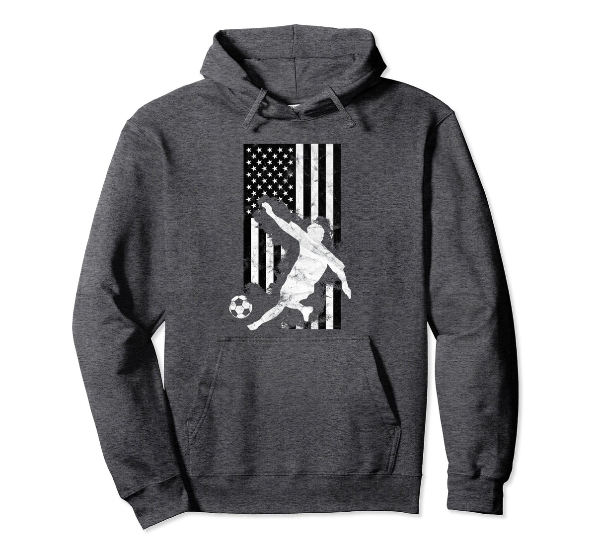 Simple Soccer Player Distressed Hoodie - Fun Novelty Design Unisex