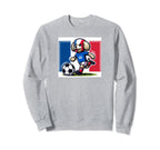 Poodle Loves Soccer Sweatshirt - Aesthetic Graphic for Adults