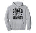Lifes About Goals And Assists Funny Hoodie - Aesthetic Graphic for Adults