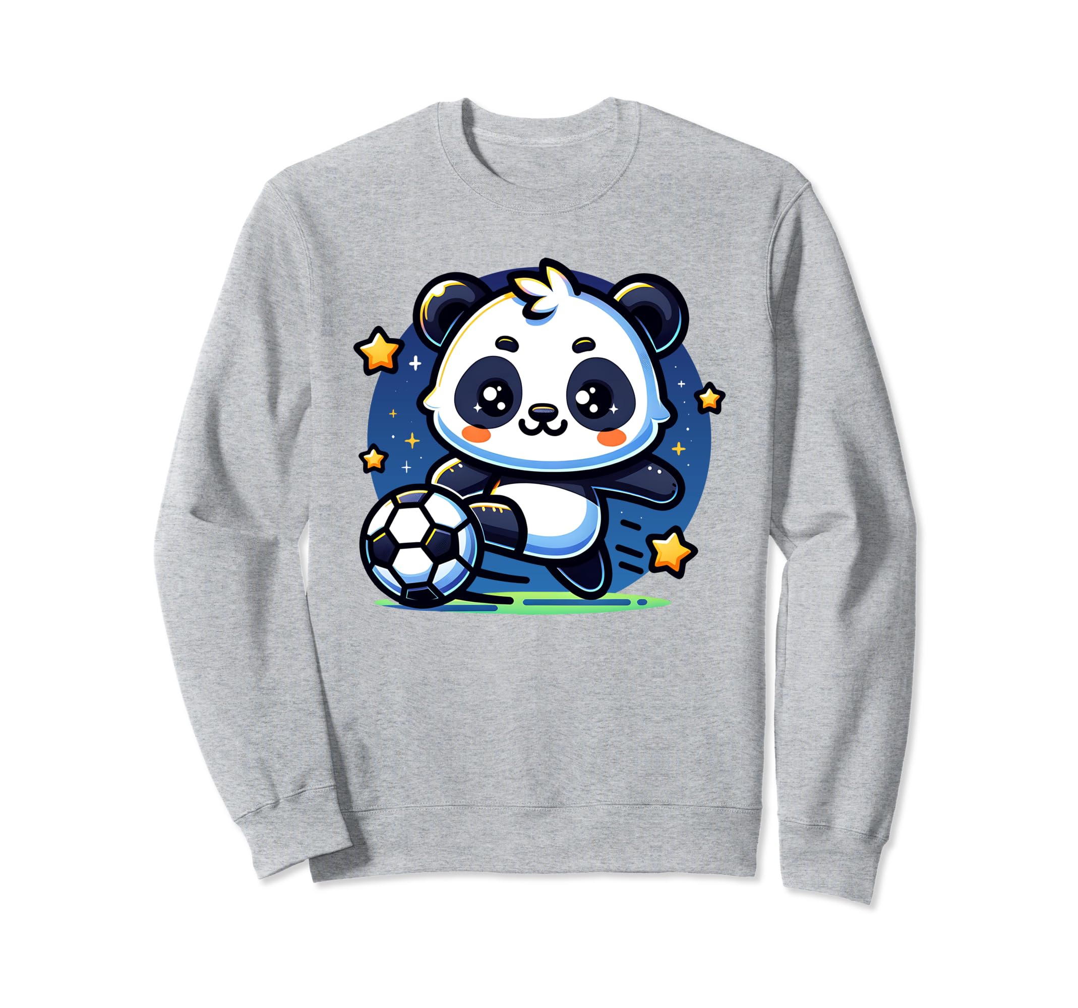Soccer Player Panda Kicking Soccer Sweatshirt - Minimalist Print Men Women