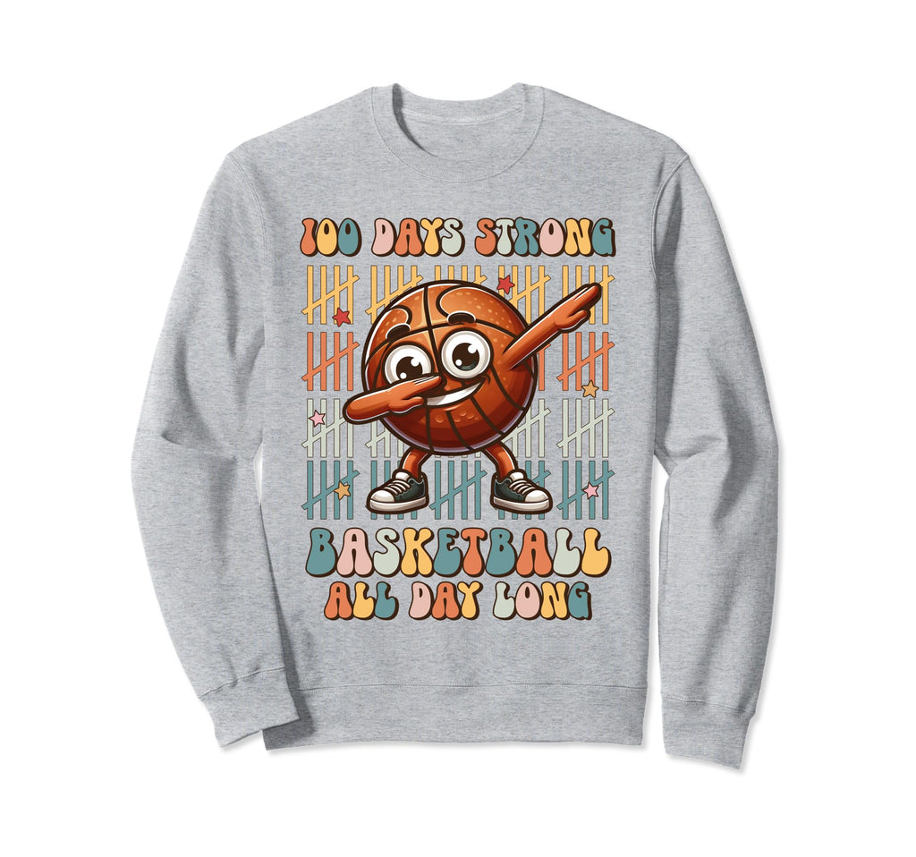 100 Days School Soccer Heart Love Sweatshirt - Graphic Print for Adults
