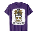 Cheer Coach Leopard Messy Bun T-Shirt - Custom Art Print Men Women