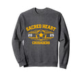 Sacred Heart Crusaders Soccer Ball Sweatshirt - Graphic Print for Adults