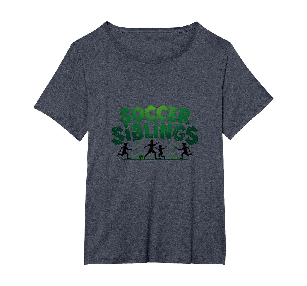 Soccer Siblings Family Teamwork Soccer T-Shirt - Trendy Graphic Unisex