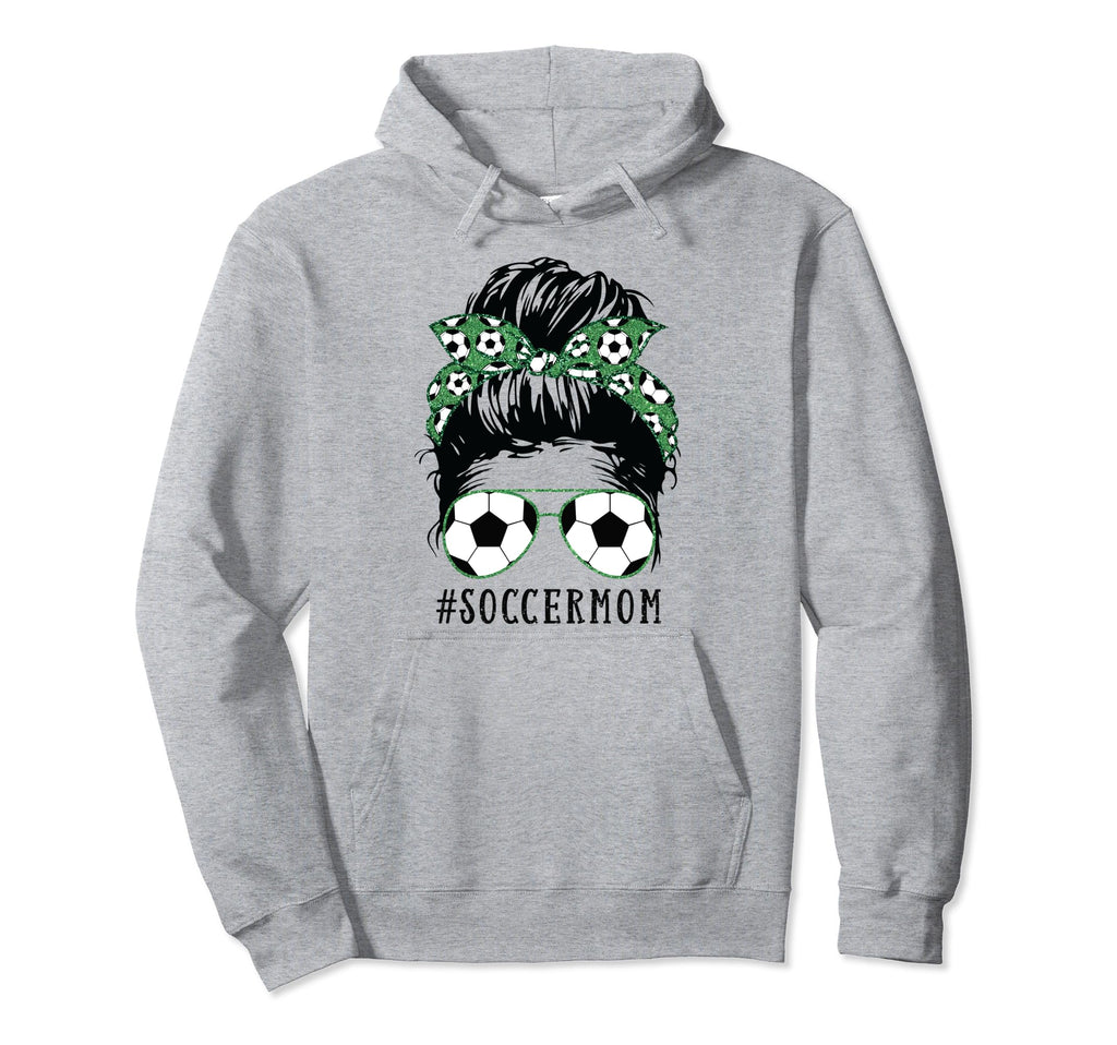 Soccer Mom Messy Bun Sports Momlife Hoodie - Unique Graphic for Adults