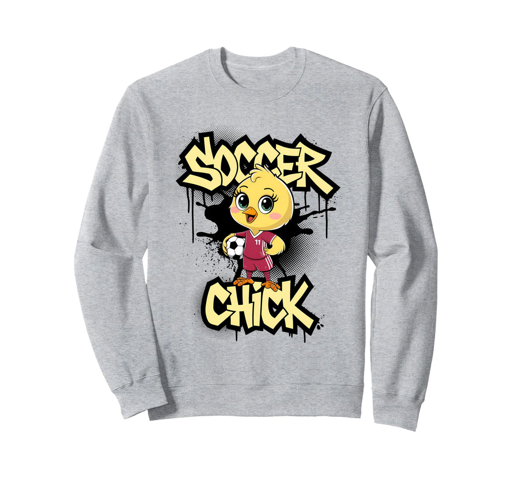 Soccer Chick Soccer Player Soccer Sweatshirt - Streetwear Style Unisex