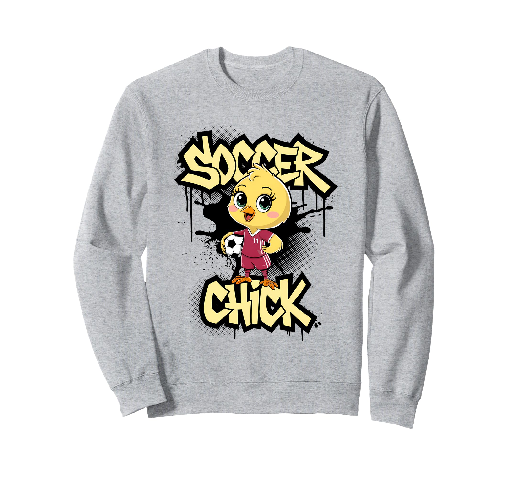 Soccer Chick Soccer Player Soccer Sweatshirt - Streetwear Style Unisex