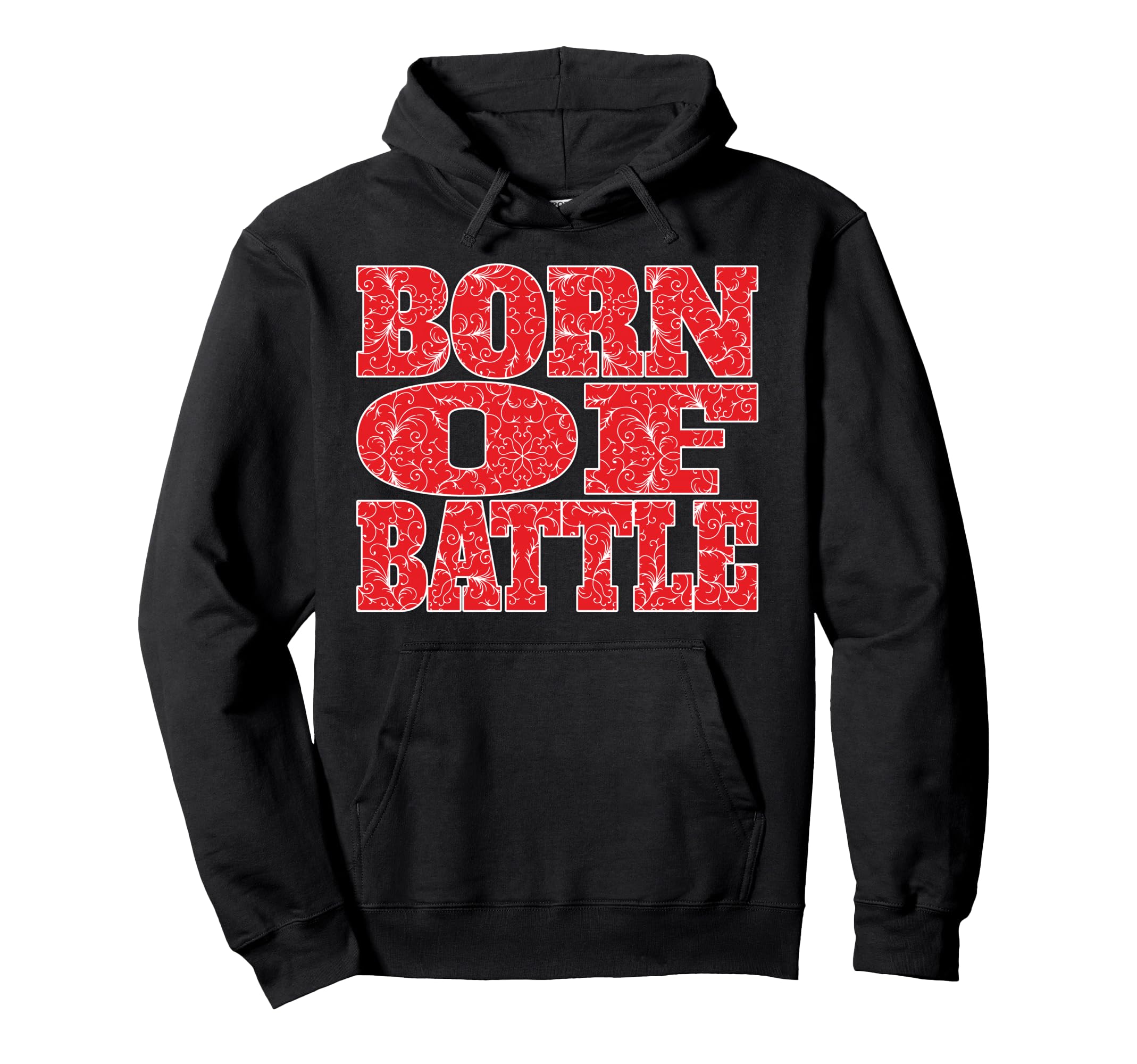 Born Battle Patterned Text Soccer 2026 Fan Hoodie - Unique Graphic Unisex