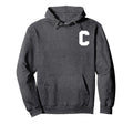 Sports Team Captain Letter C Hoodie - Trendy Graphic for Adults