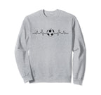 Soccer Heartbeat Minimalist Sweatshirt - Casual Everyday Wear Unisex