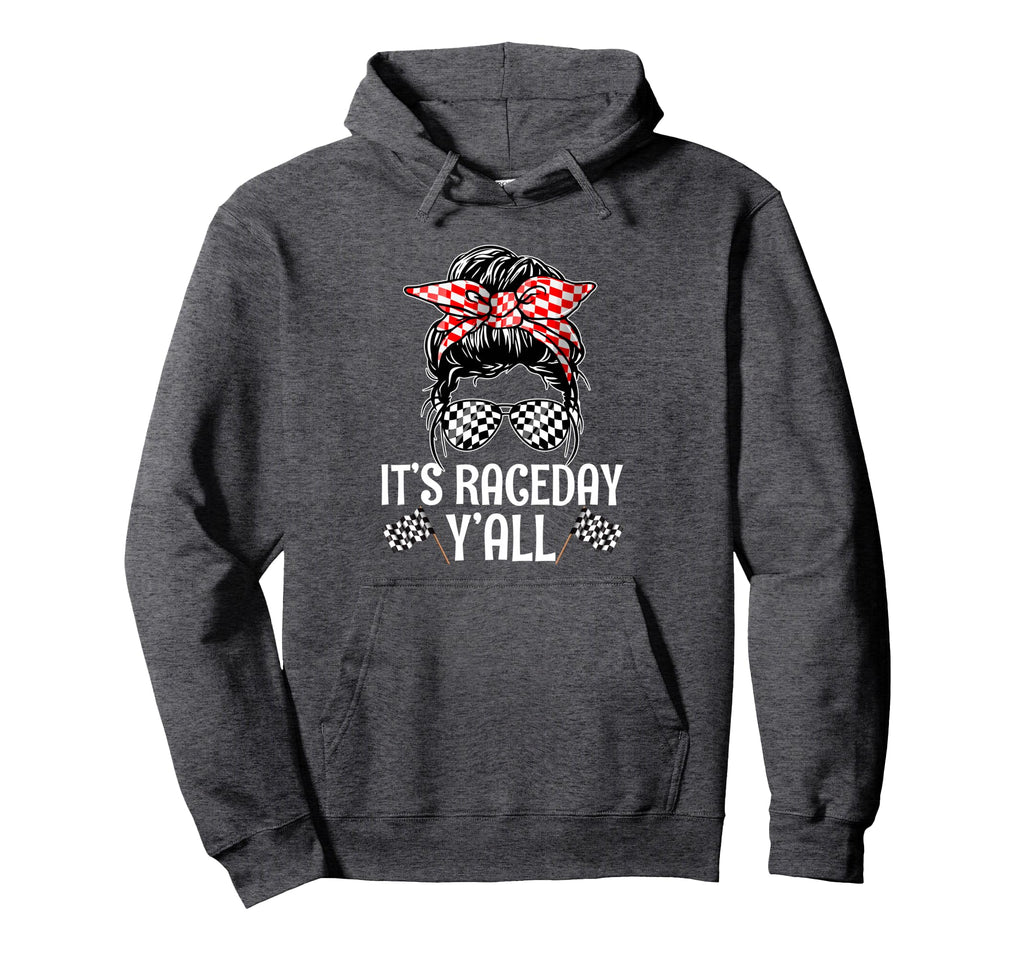 Its Race Day Yall Checkered Flag Hoodie - Custom Art Print for Adults
