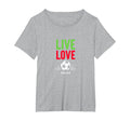 Live Love Soccer Inspiring Sports Fan Gift T-Shirt - Graphic Print Unisex