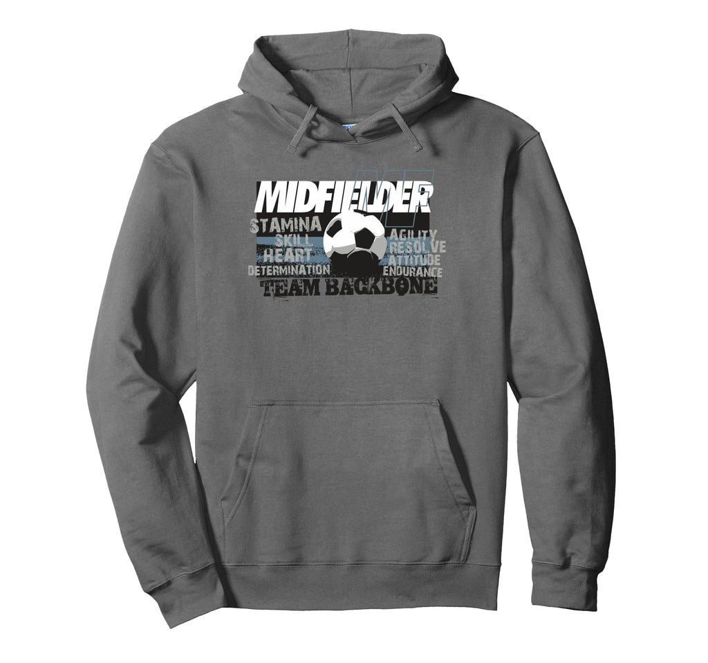 Soccer Midfielder Team Backbone Hoodie - Graphic Print Unisex