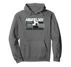Soccer Midfielder Team Backbone Hoodie - Graphic Print Unisex