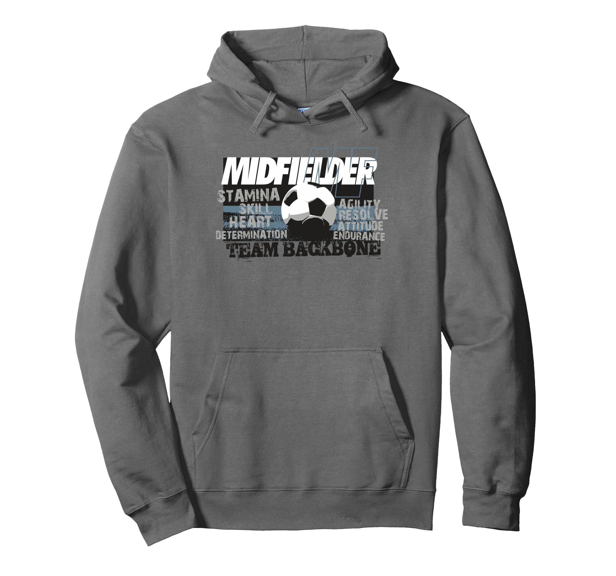 Soccer Midfielder Team Backbone Hoodie - Graphic Print Unisex