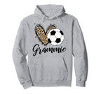 Soccer Grammie Leopard Heart Grammie Hoodie - Streetwear Style Unisex