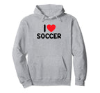 I Love Soccer Hoodie - Minimalist Print Unisex