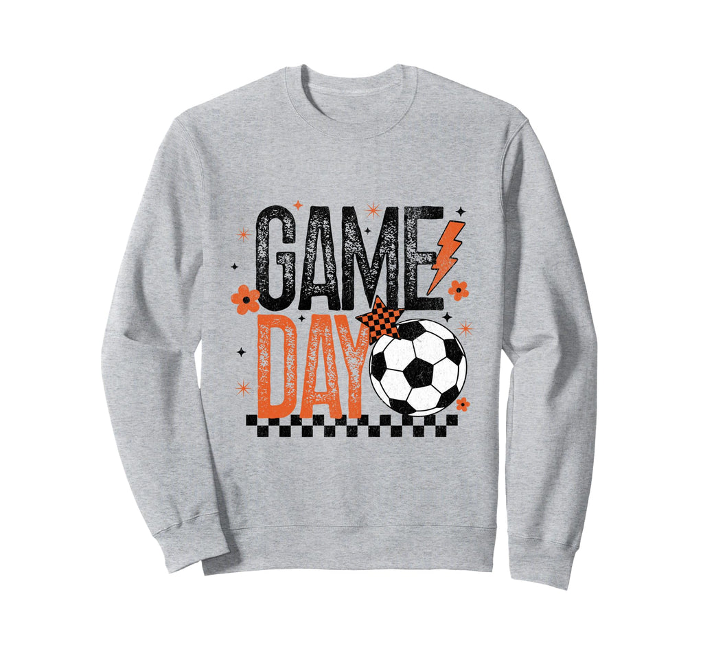 Game Day Soccer Season Checkered Sweatshirt - Casual Everyday Wear Unisex