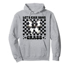 Lets Kick Some Grass Soccer Coquette Bow Hoodie - Graphic Print Men Women