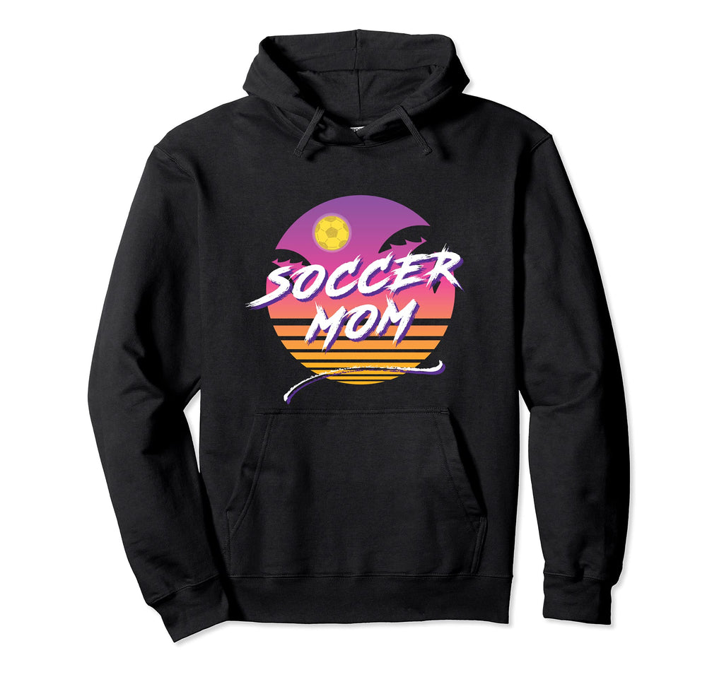 Soccer Mom 80S Vibe Hoodie - Fun Novelty Design for Adults