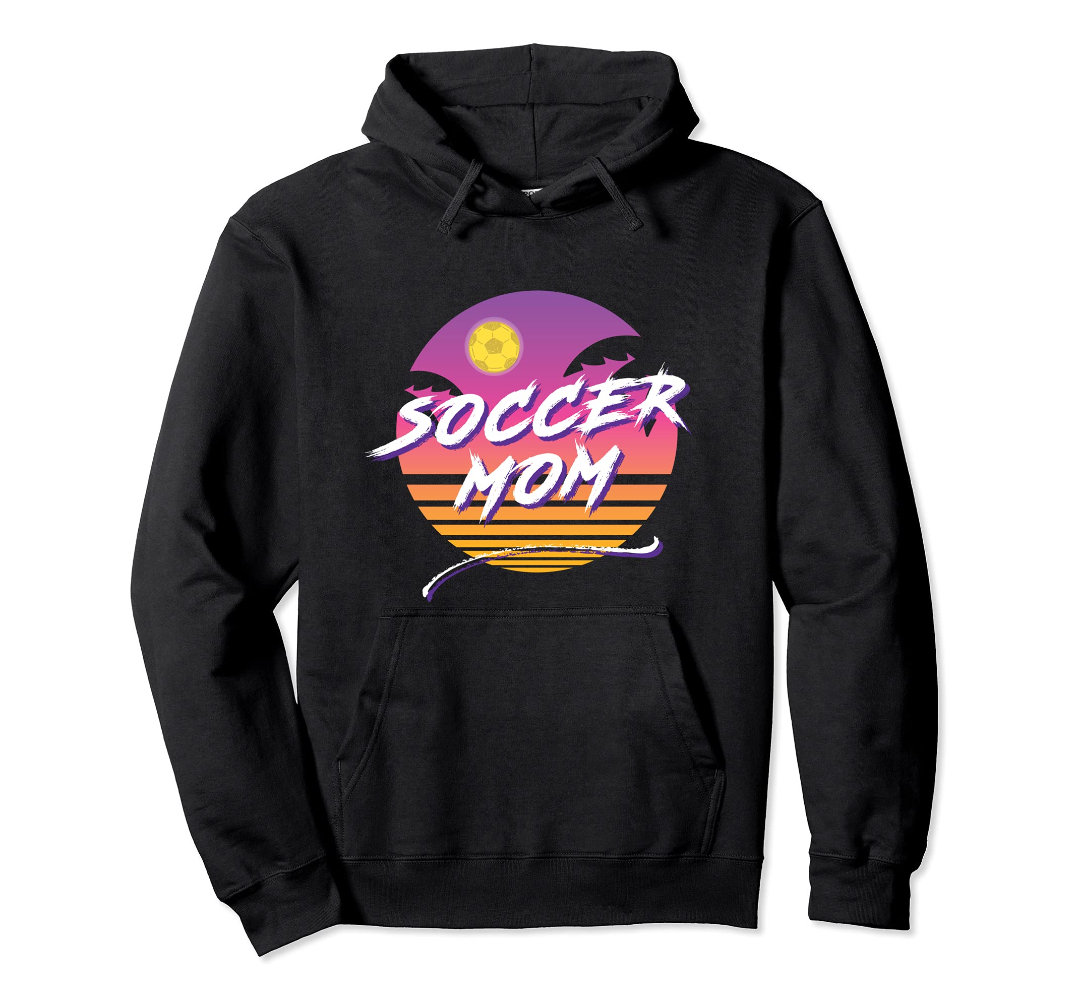 Soccer Mom 80S Vibe Hoodie - Fun Novelty Design for Adults