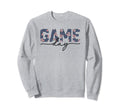 Game Day Spirit Blue Floral Sweatshirt - Custom Art Print for Adults