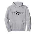 Football Heartbeat Soccer Lovers Hoodie - Trendy Graphic for Adults