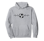 Football Heartbeat Soccer Lovers Hoodie - Trendy Graphic for Adults