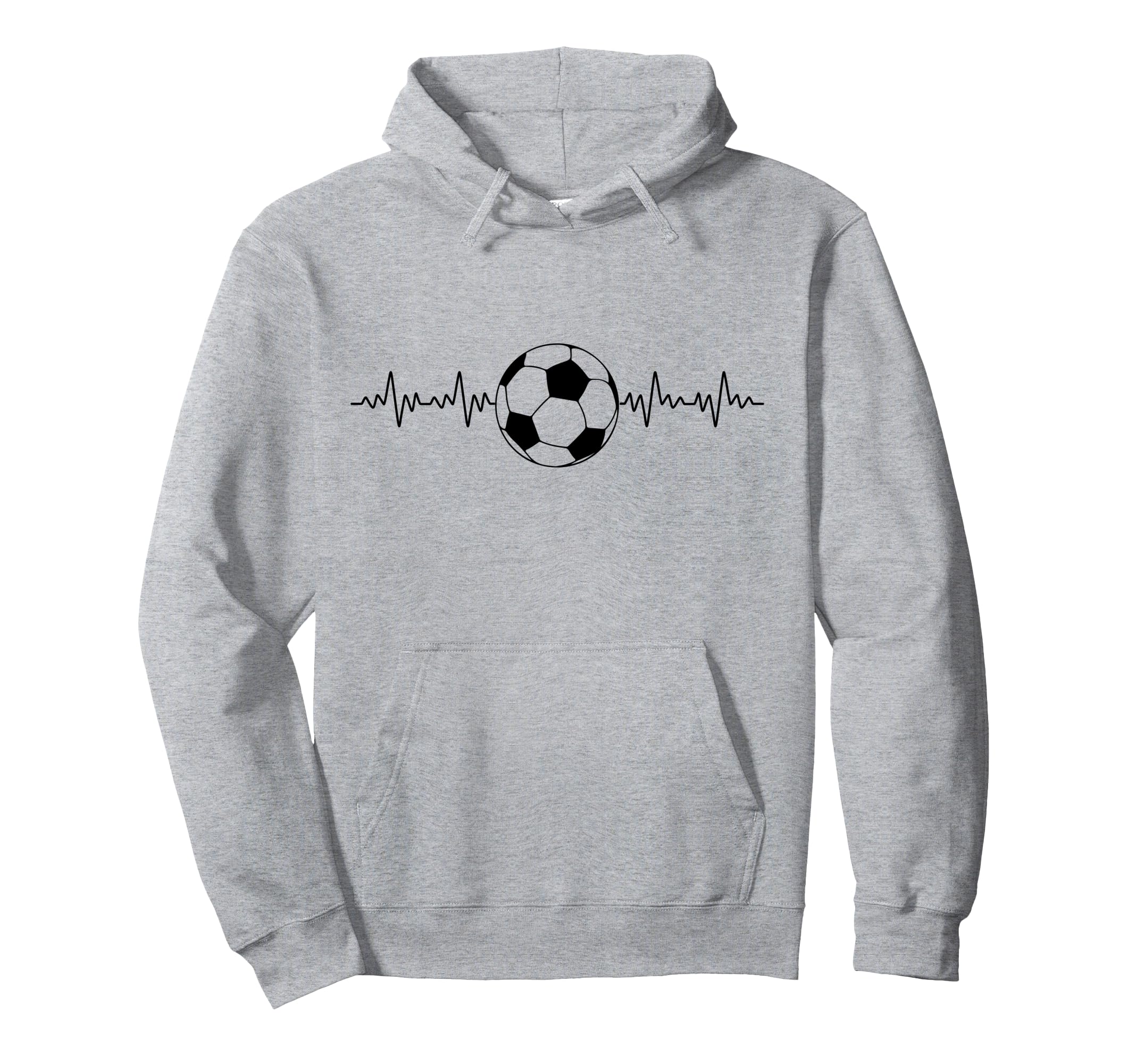 Football Heartbeat Soccer Lovers Hoodie - Trendy Graphic for Adults