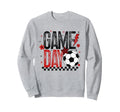 Game Day Soccer Season Checkered Sweatshirt - Custom Art Print for Adults