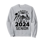 Proud Mama 2024 Senior Soccer Sweatshirt - Unique Graphic Men Women