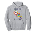 Soccer Ball Funny Goalie Keeper Hoodie - Casual Everyday Wear Men Women