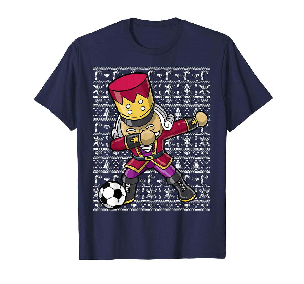 Dabbing Nutcracker Soccer Player Coach T-Shirt - Novelty Apparel for Adults