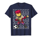 Dabbing Nutcracker Soccer Player Coach T-Shirt - Novelty Apparel for Adults