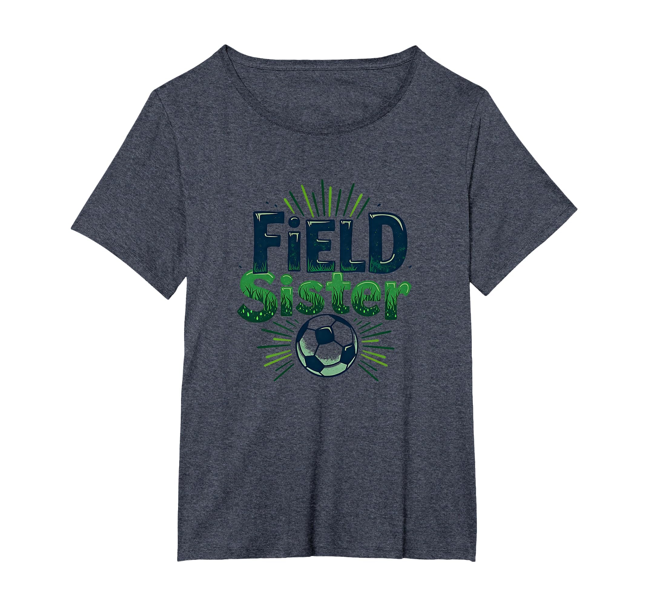 Field Sister Soccer Sibling Pride T-Shirt - Streetwear Style Men Women