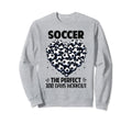 100 Days School Soccer Heart Love Sweatshirt - Aesthetic Graphic Unisex