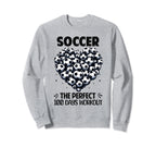 100 Days School Soccer Heart Love Sweatshirt - Aesthetic Graphic Unisex