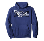 Soccer Grandma Grandmother Checkered Hoodie - Minimalist Print Men Women