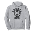 Soccer Aunt Leopard Cheetah Trendy Hoodie - Graphic Print for Adults