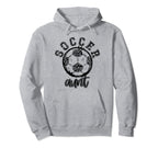 Soccer Aunt Leopard Cheetah Trendy Hoodie - Graphic Print for Adults