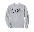 Soccer Heartbeat Funny Soccer Sweatshirt - Streetwear Style Men Women