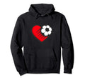 Soccer Heart Player Sports Mom Soccer Ball Hoodie - Unique Graphic Unisex