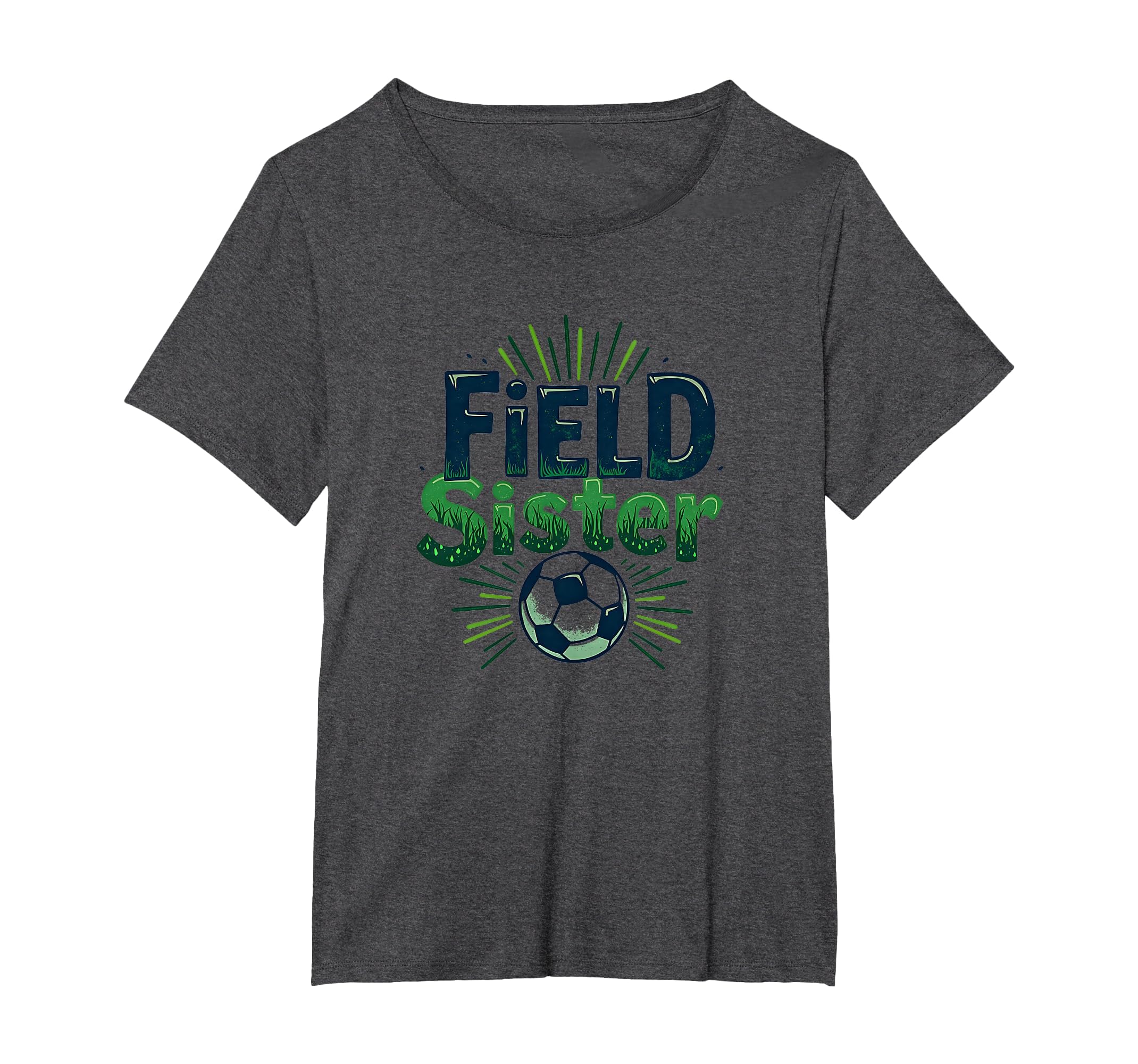 Field Sister Soccer Sibling Pride T-Shirt - Custom Art Print Men Women