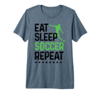 Eat Sleep Soccer Repeat Soccer Sports T-Shirt - Custom Art Print Unisex
