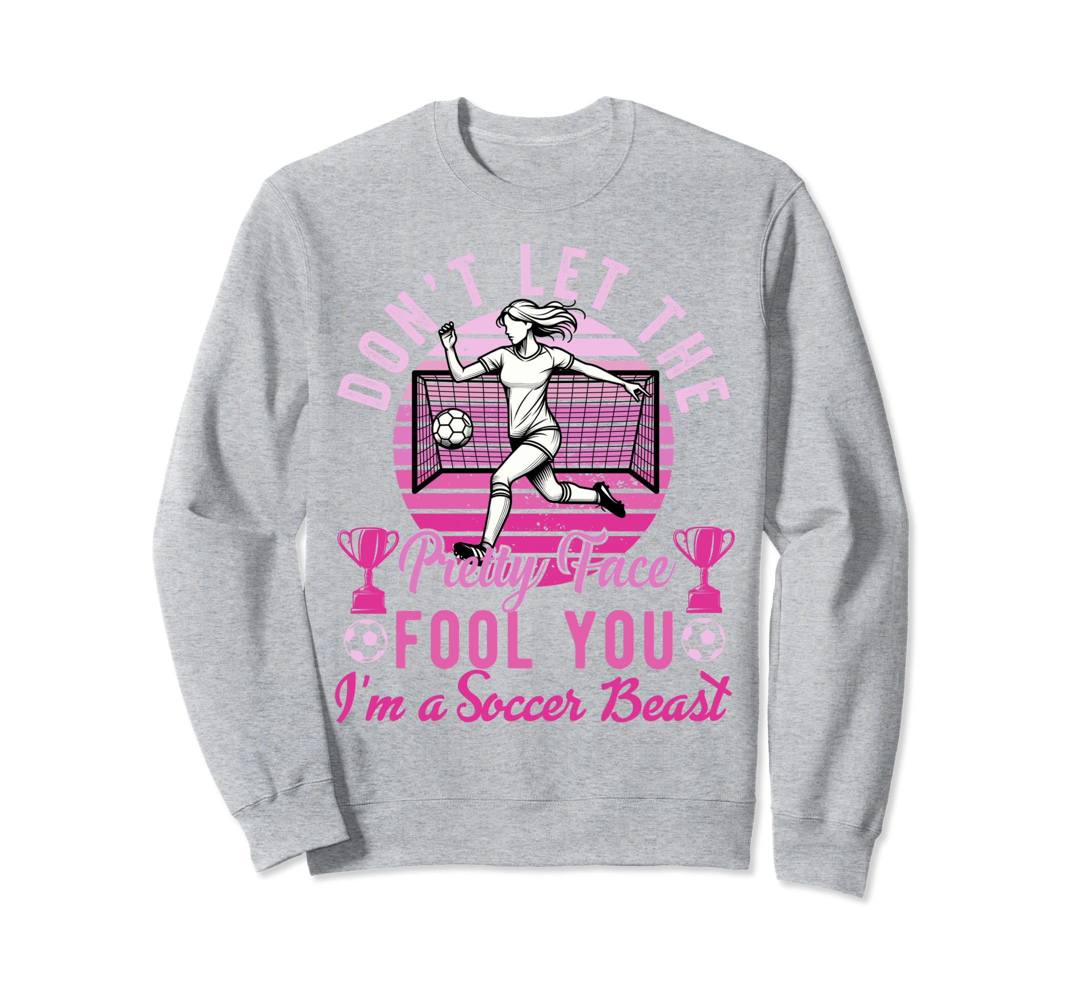 Dont Let Pretty Face Fool You Sweatshirt - Minimalist Print for Adults