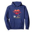 Heart Soccer Hoodie - Graphic Print for Adults
