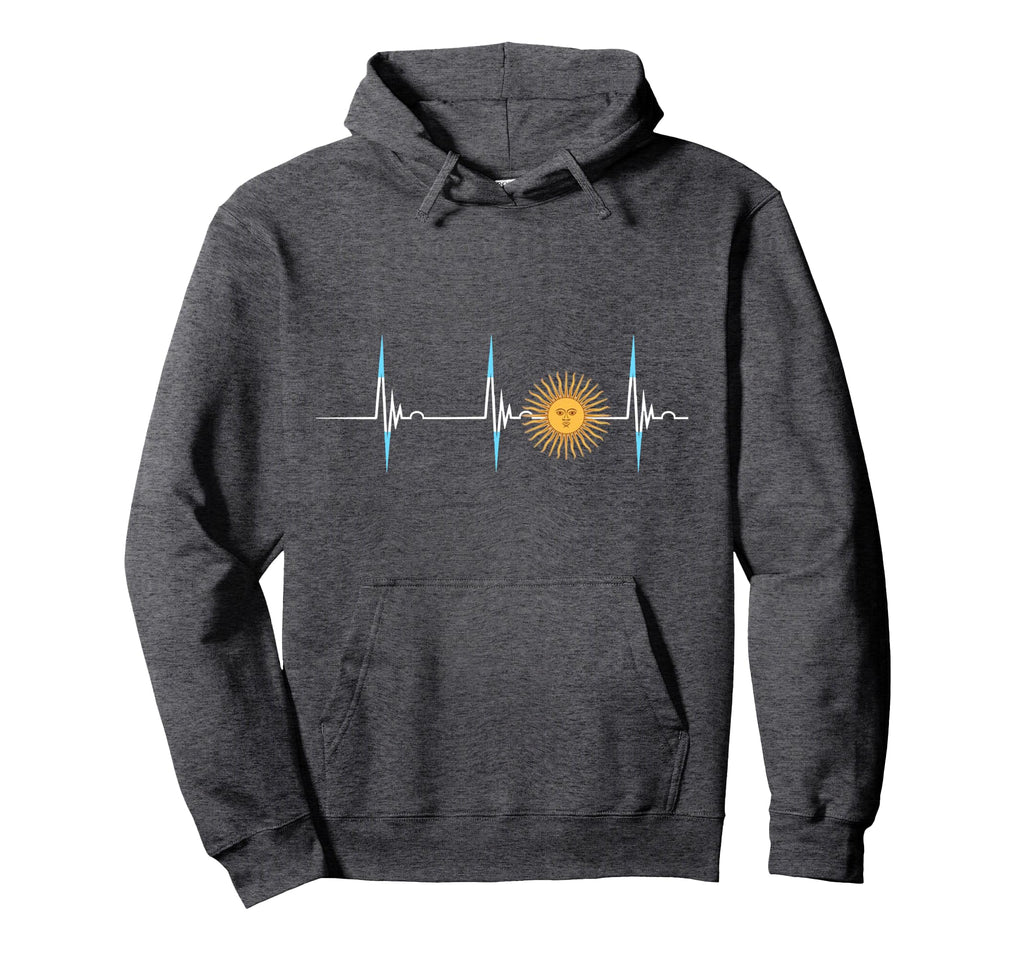 Argentina Sun May Heartbeat Ekg Pulse Hoodie - Unique Graphic Unisex