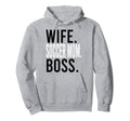 Wife Soccer Mom Boss Coach Sports Hoodie - Novelty Apparel for Adults