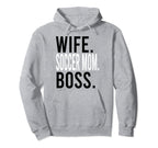 Wife Soccer Mom Boss Coach Sports Hoodie - Novelty Apparel for Adults
